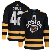 Adidas Youth Pj Stock Boston Bruins Authentic 2023 Winter Classic Jersey - Black
