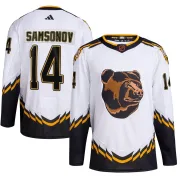 Adidas Youth Sergei Samsonov Boston Bruins Authentic Reverse Retro 2.0 Jersey - White