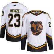 Adidas Youth Steve Heinze Boston Bruins Authentic Reverse Retro 2.0 Jersey - White