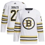 Adidas Youth Ted Donato Boston Bruins Authentic 100th Anniversary Primegreen Jersey - White
