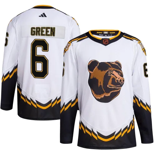 Adidas Youth Ted Green Boston Bruins Authentic Reverse Retro 2.0 Jersey - White