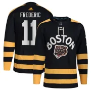 Adidas Youth Trent Frederic Boston Bruins Authentic 2023 Winter Classic Jersey - Black