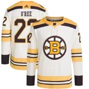 Adidas Youth Willie O'ree Boston Bruins Authentic 100th Anniversary Primegreen Jersey - Cream