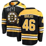Fanatics Branded David Krejci Boston Bruins Breakaway Home 2019 Stanley Cup Final Bound Jersey - Black
