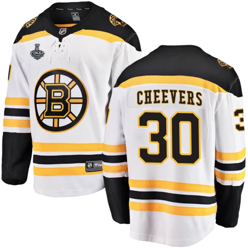 Fanatics Branded Gerry Cheevers Boston Bruins Breakaway Away 2019 Stanley Cup Final Bound Jersey - White