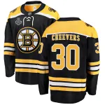 Fanatics Branded Gerry Cheevers Boston Bruins Breakaway Home 2019 Stanley Cup Final Bound Jersey - Black