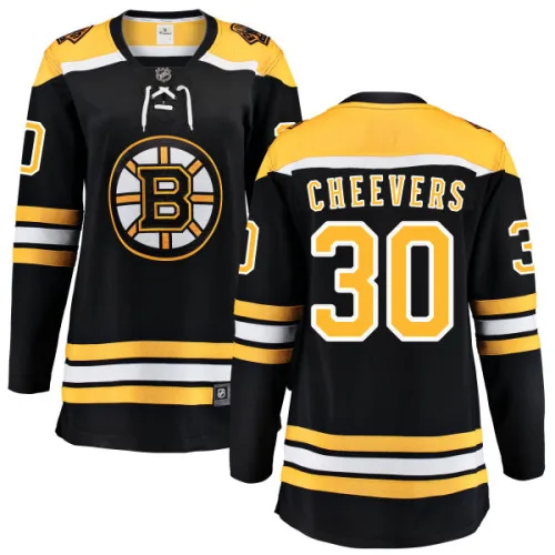 Fanatics Branded Gerry Cheevers Boston Bruins Home Breakaway Jersey - Black