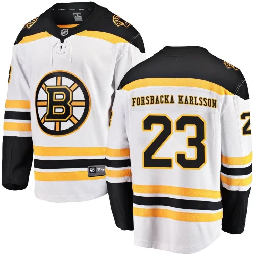 Fanatics Branded Jakob Forsbacka Karlsson Boston Bruins Breakaway Away Jersey - White