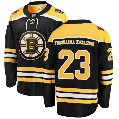Fanatics Branded Jakob Forsbacka Karlsson Boston Bruins Breakaway Home Jersey - Black