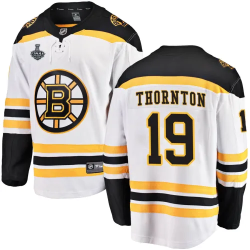 Fanatics Branded Joe Thornton Boston Bruins Breakaway Away 2019 Stanley Cup Final Bound Jersey - White
