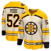 Fanatics Branded Men's Andrew Peeke Boston Bruins Premier Breakaway 100th Anniversary Jersey - Cream