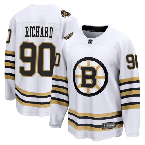 Fanatics Branded Men's Anthony Richard Boston Bruins Premier Breakaway 100th Anniversary Jersey - White