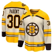 Fanatics Branded Men's Bernie Parent Boston Bruins Premier Breakaway 100th Anniversary Jersey - Cream