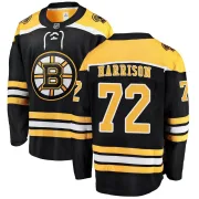 Fanatics Branded Men's Brett Harrison Boston Bruins Breakaway Home Jersey - Black