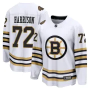 Fanatics Branded Men's Brett Harrison Boston Bruins Premier Breakaway 100th Anniversary Jersey - White