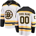 Fanatics Branded Men's Custom Boston Bruins Custom Breakaway Away Jersey - White