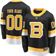 Fanatics Branded Men's Custom Boston Bruins Premier Custom Breakaway Alternate Jersey - Black