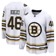 Fanatics Branded Men's David Krejci Boston Bruins Premier Breakaway 100th Anniversary Jersey - White