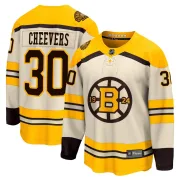 Fanatics Branded Men's Gerry Cheevers Boston Bruins Premier Breakaway 100th Anniversary Jersey - Cream