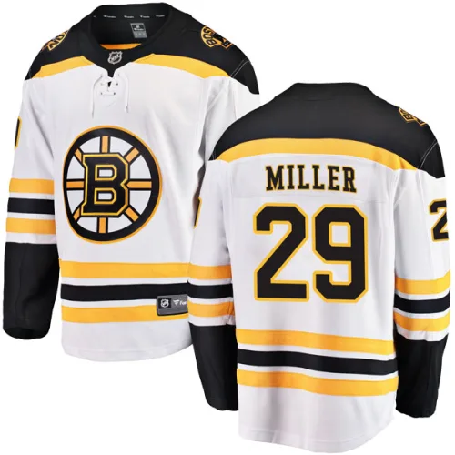 Fanatics Branded Men's Jay Miller Boston Bruins Breakaway Away Jersey - White