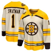Fanatics Branded Men's Jeremy Swayman Boston Bruins Premier Breakaway 100th Anniversary Jersey - Cream