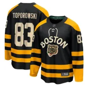 Fanatics Branded Men's Luke Toporowski Boston Bruins Breakaway 2023 Winter Classic Jersey - Black