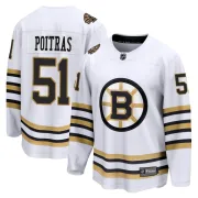 Fanatics Branded Men's Matthew Poitras Boston Bruins Premier Breakaway 100th Anniversary Jersey - White