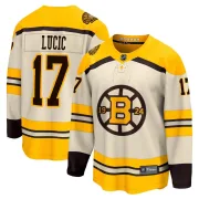 Fanatics Branded Men's Milan Lucic Boston Bruins Premier Breakaway 100th Anniversary Jersey - Cream