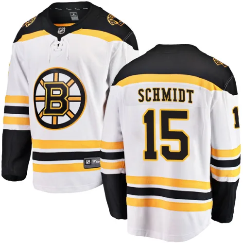 Fanatics Branded Men's Milt Schmidt Boston Bruins Breakaway Away Jersey - White