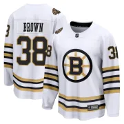 Fanatics Branded Men's Patrick Brown Boston Bruins Premier Breakaway 100th Anniversary Jersey - White