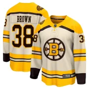 Fanatics Branded Men's Patrick Brown Boston Bruins Premier Breakaway Cream 100th Anniversary Jersey - Brown