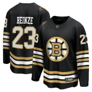 Fanatics Branded Men's Steve Heinze Boston Bruins Premier Breakaway 100th Anniversary Jersey - Black