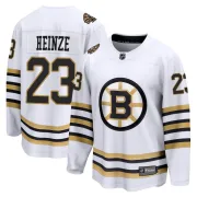Fanatics Branded Men's Steve Heinze Boston Bruins Premier Breakaway 100th Anniversary Jersey - White