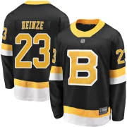 Fanatics Branded Men's Steve Heinze Boston Bruins Premier Breakaway Alternate Jersey - Black