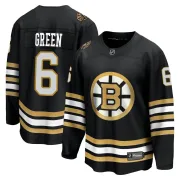 Fanatics Branded Men's Ted Green Boston Bruins Premier Breakaway Black 100th Anniversary Jersey - Green