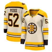 Fanatics Branded Women's Andrew Peeke Boston Bruins Premier Breakaway 100th Anniversary Jersey - Cream