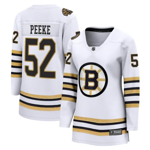 Fanatics Branded Women's Andrew Peeke Boston Bruins Premier Breakaway 100th Anniversary Jersey - White