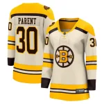 Fanatics Branded Women's Bernie Parent Boston Bruins Premier Breakaway 100th Anniversary Jersey - Cream
