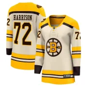 Fanatics Branded Women's Brett Harrison Boston Bruins Premier Breakaway 100th Anniversary Jersey - Cream