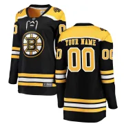 Fanatics Branded Women's Custom Boston Bruins Custom Breakaway Home Jersey - Black