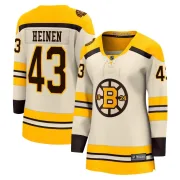 Fanatics Branded Women's Danton Heinen Boston Bruins Premier Breakaway 100th Anniversary Jersey - Cream