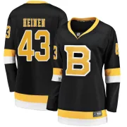 Fanatics Branded Women's Danton Heinen Boston Bruins Premier Breakaway Alternate Jersey - Black