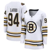 Fanatics Branded Women's Jakub Lauko Boston Bruins Premier Breakaway 100th Anniversary Jersey - White