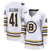 Fanatics Branded Women's Jason Allison Boston Bruins Premier Breakaway 100th Anniversary Jersey - White