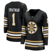 Fanatics Branded Women's Jeremy Swayman Boston Bruins Premier Breakaway 100th Anniversary Jersey - Black