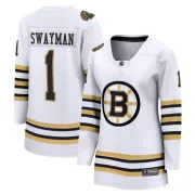 Fanatics Branded Women's Jeremy Swayman Boston Bruins Premier Breakaway 100th Anniversary Jersey - White