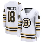 Fanatics Branded Women's John Wensink Boston Bruins Premier Breakaway 100th Anniversary Jersey - White
