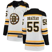 Fanatics Branded Women's Justin Brazeau Boston Bruins Breakaway Away Jersey - White