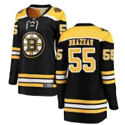 Fanatics Branded Women's Justin Brazeau Boston Bruins Breakaway Home Jersey - Black
