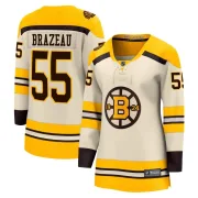 Fanatics Branded Women's Justin Brazeau Boston Bruins Premier Breakaway 100th Anniversary Jersey - Cream